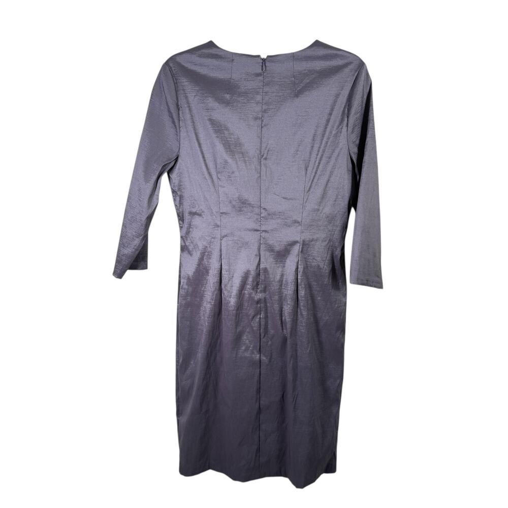 Alex Evenings Lavender Purple Satin Dress Cocktail Party Wedding Guest Womens 10 - Picture 6 of 8